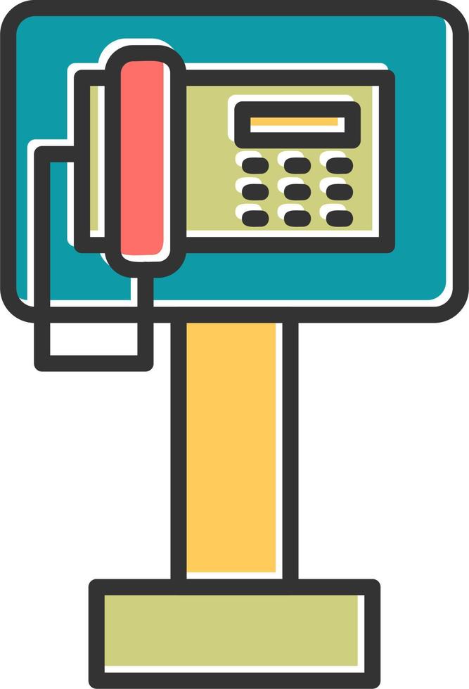 público teléfono vector icono