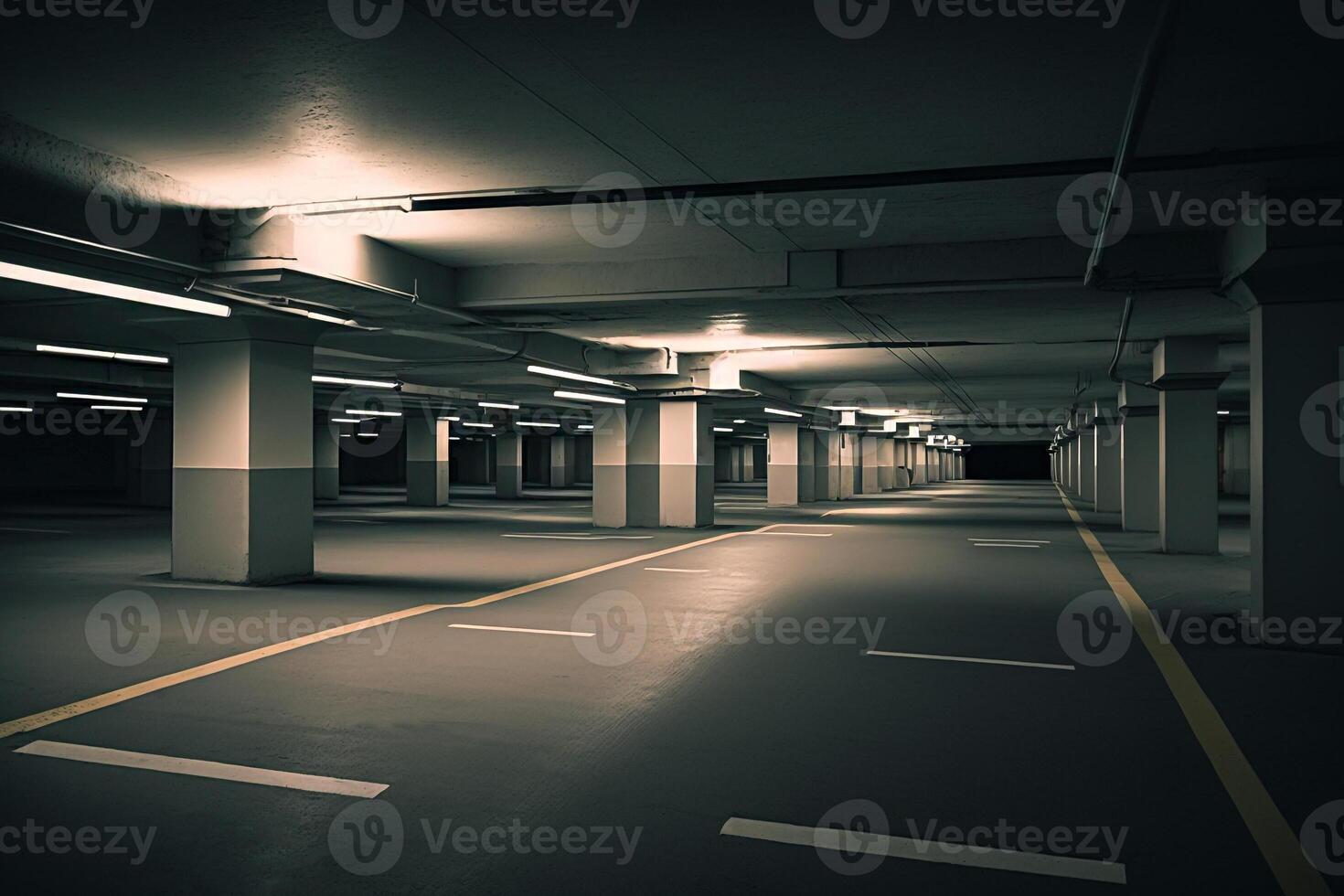 empty underground parking photo