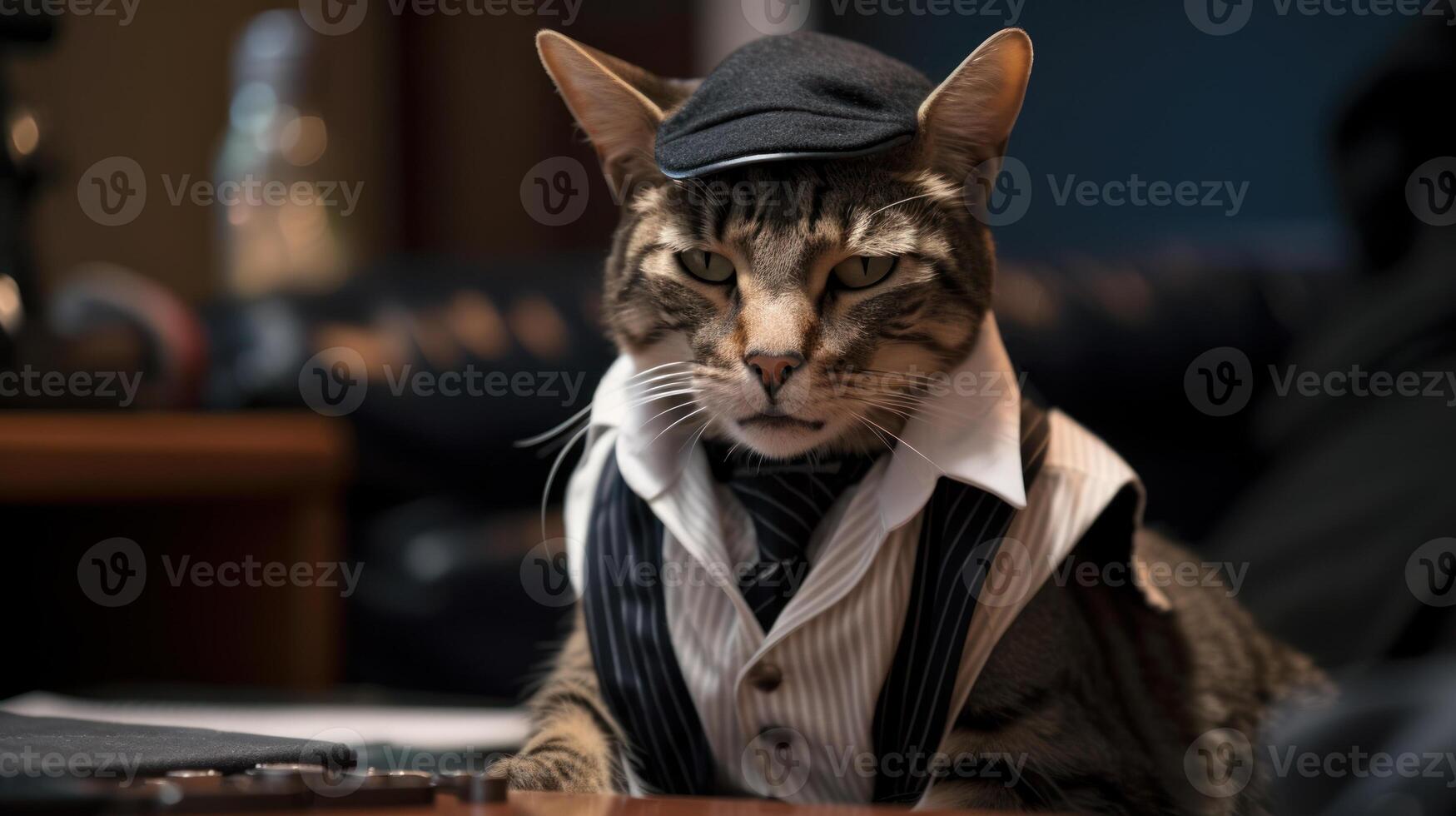 gangster mafia cat photo