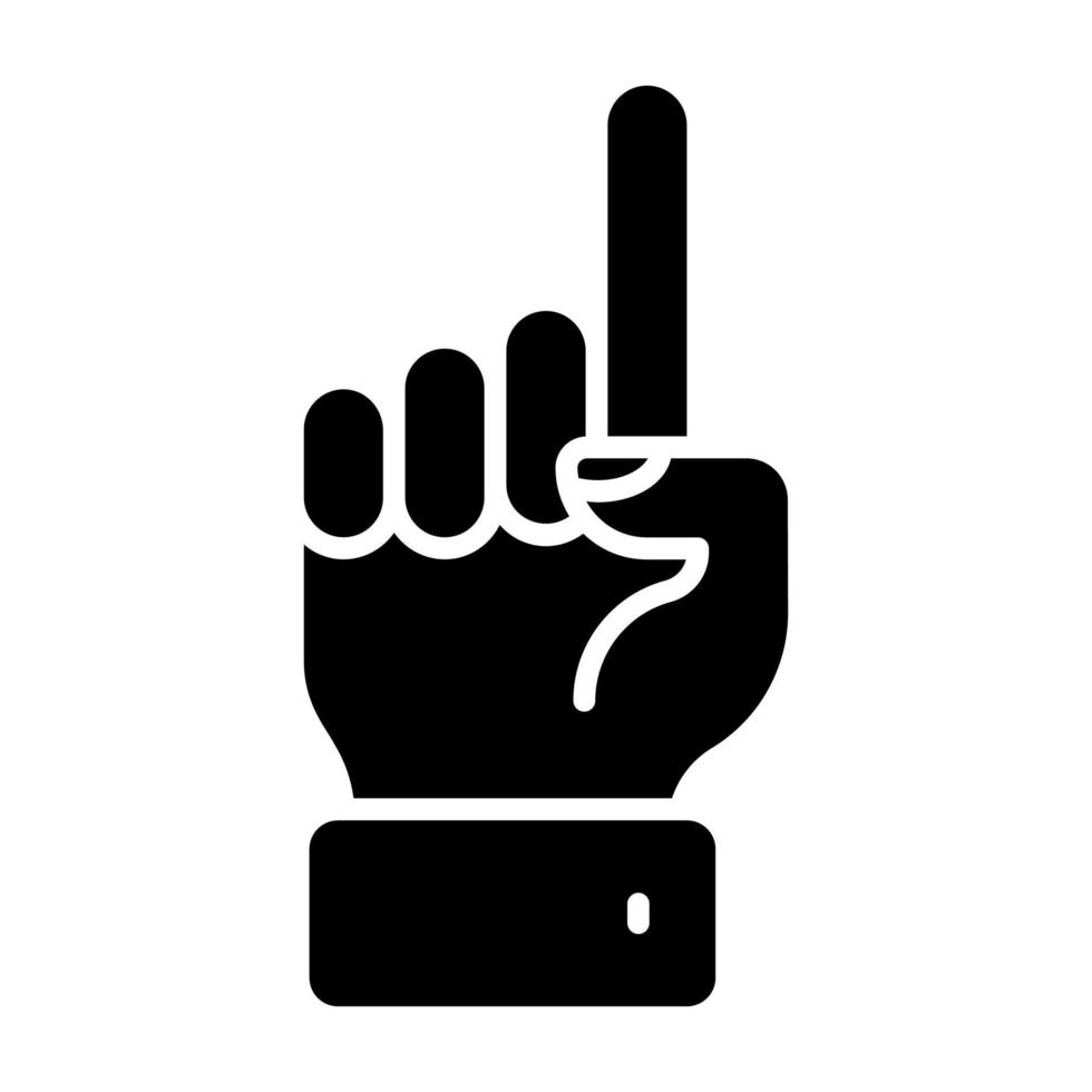 Finger pointing hand gesture, concept vector design of Allah is one