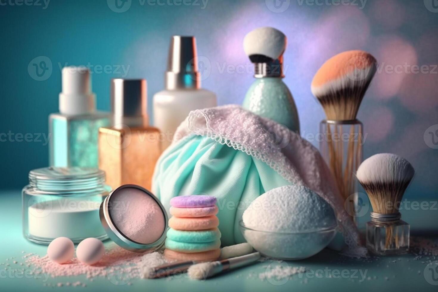 cara maquillaje productos cosméticos piel cuidado producto ilustración generativo ai foto