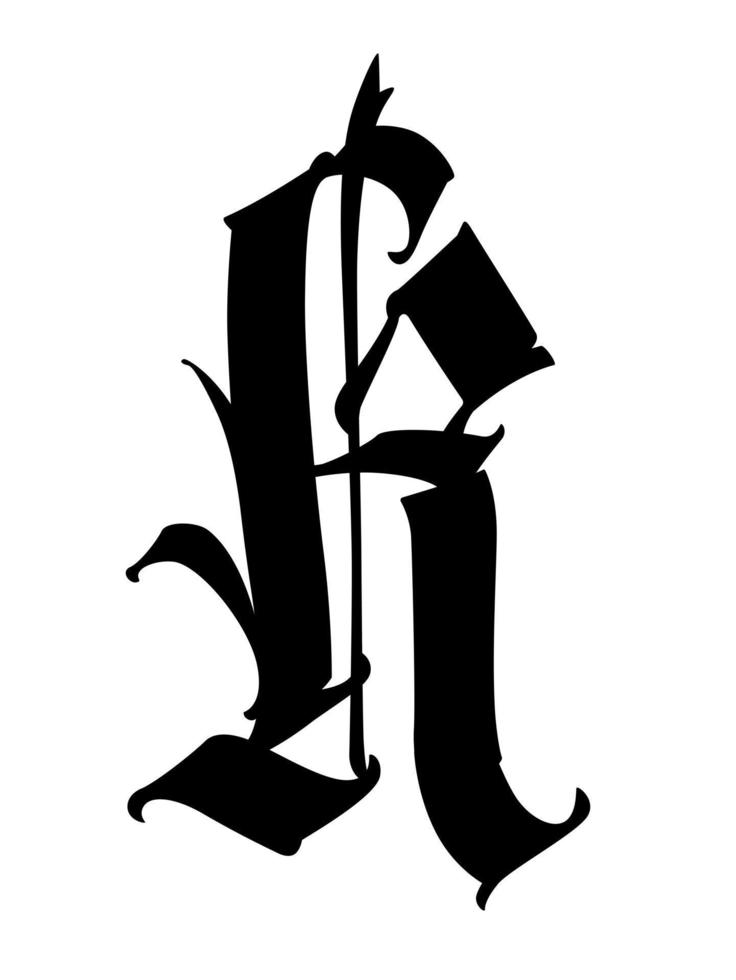 Medieval gothic letter vector