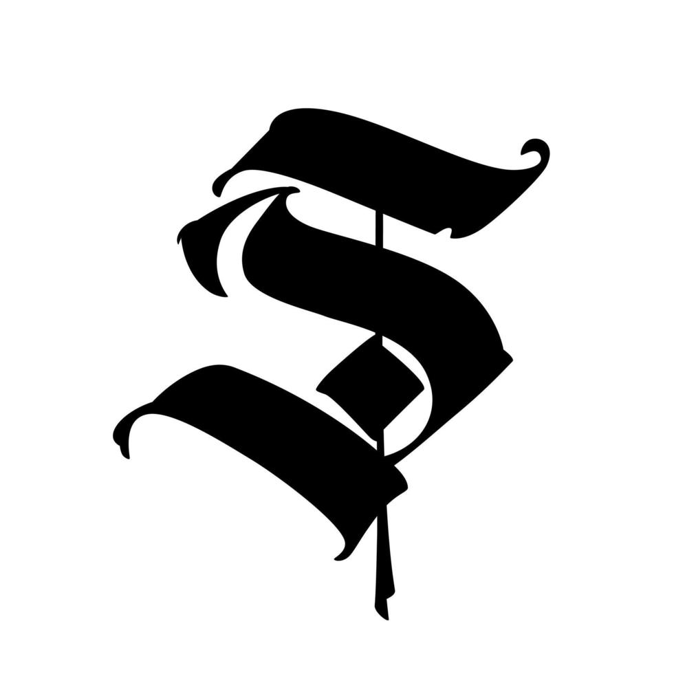 Medieval gothic letter vector