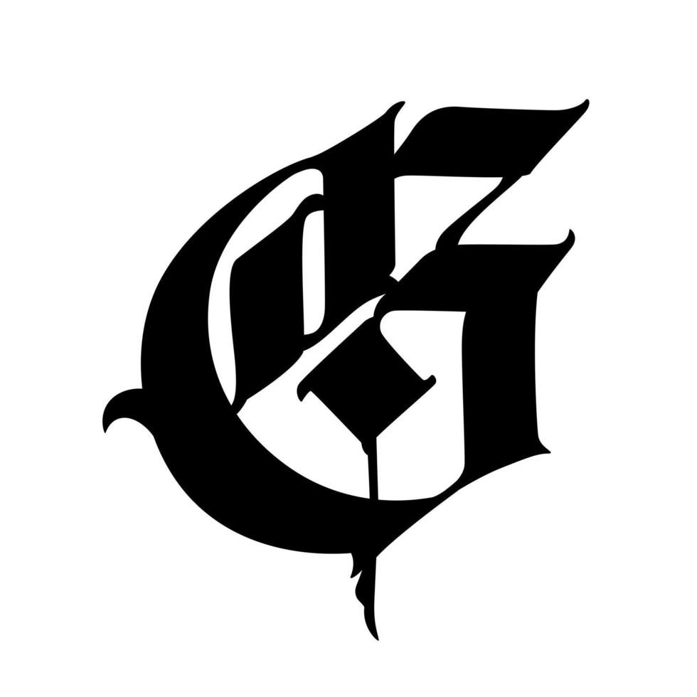Medieval gothic letter vector