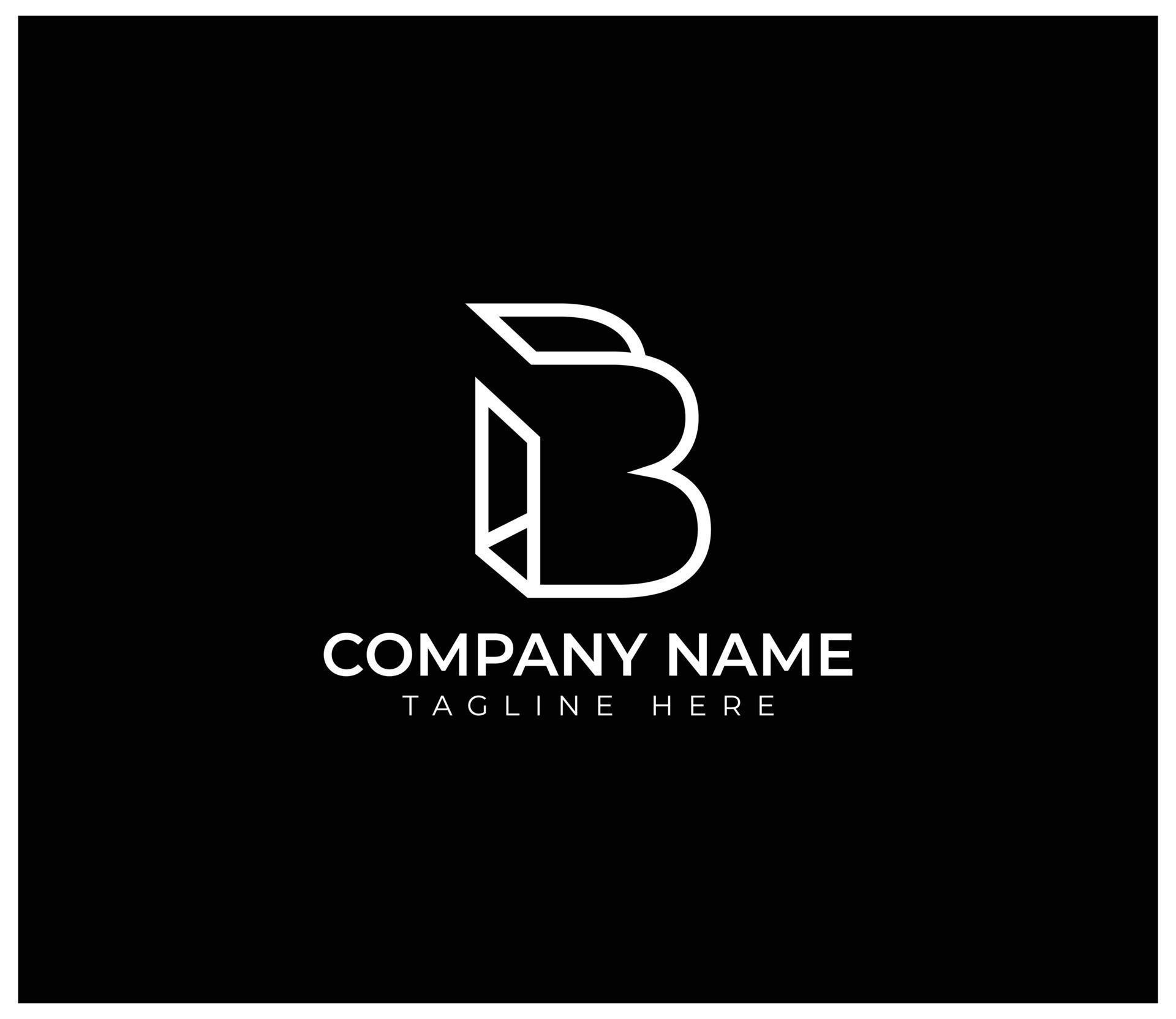 Abstract line art, creative letter b logo vector design inspiration ...