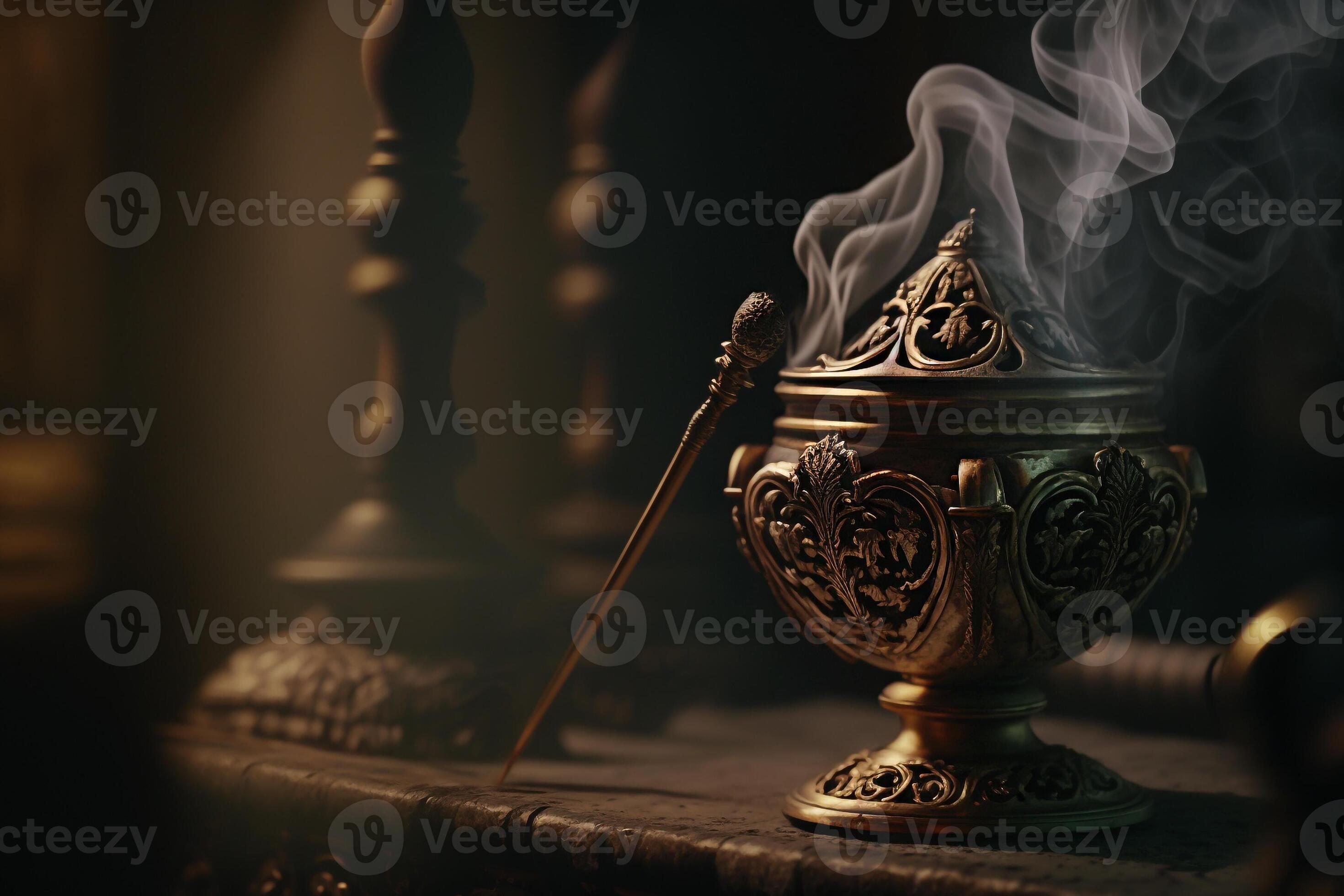 censer with burning incense in the church 22080854 Stock Photo at Vecteezy