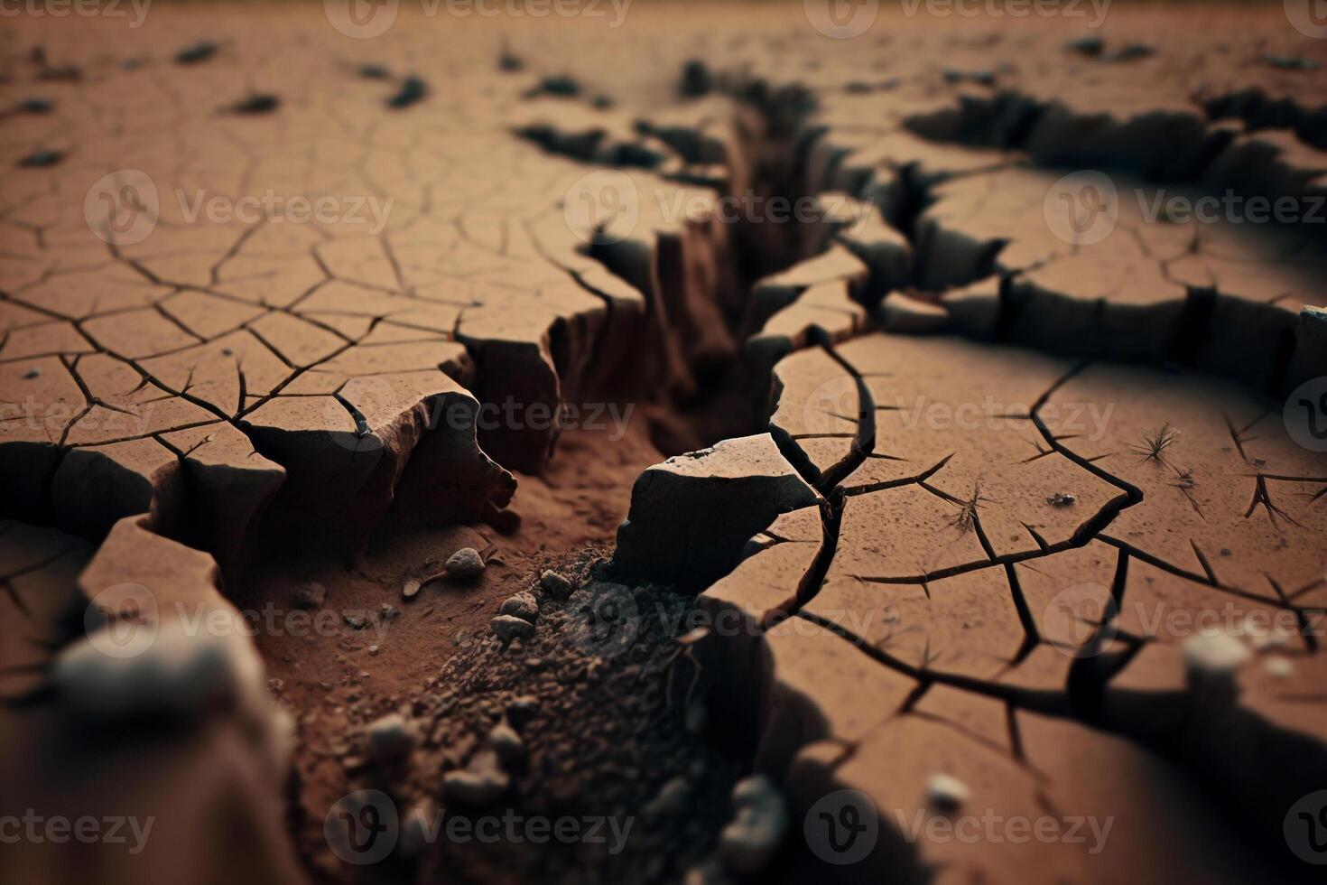drought, dry cracked ground photo