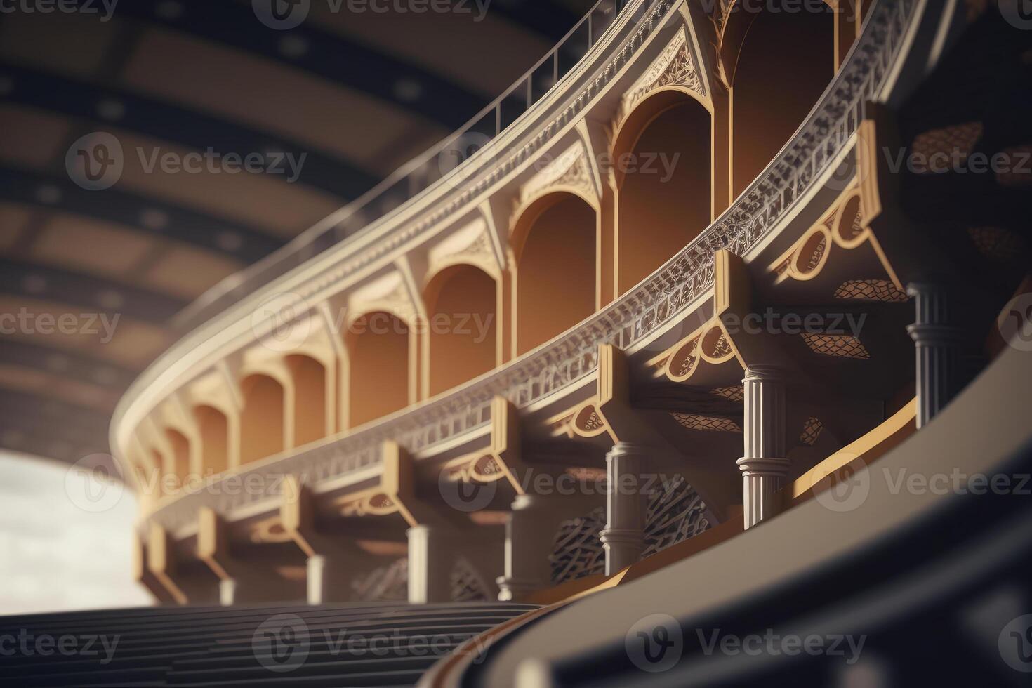 empty tribune of the hippodrome building tower photo