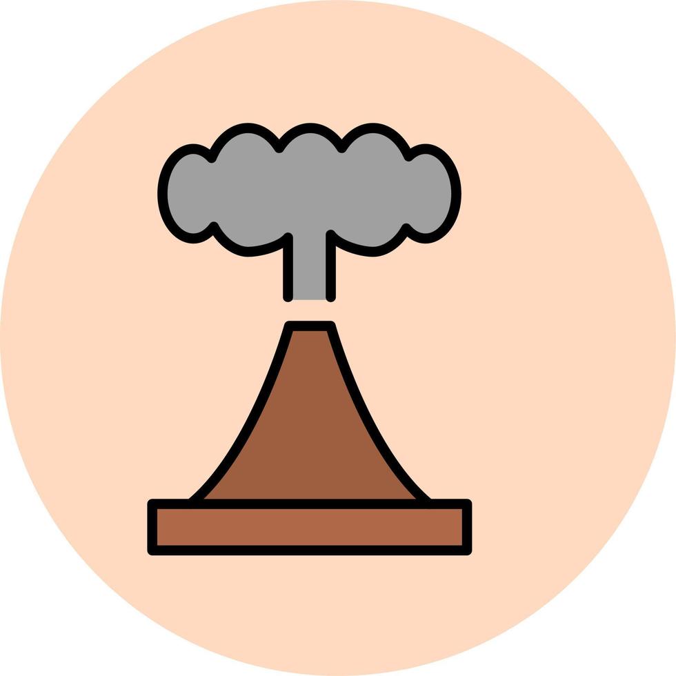 icono de vector de volcán