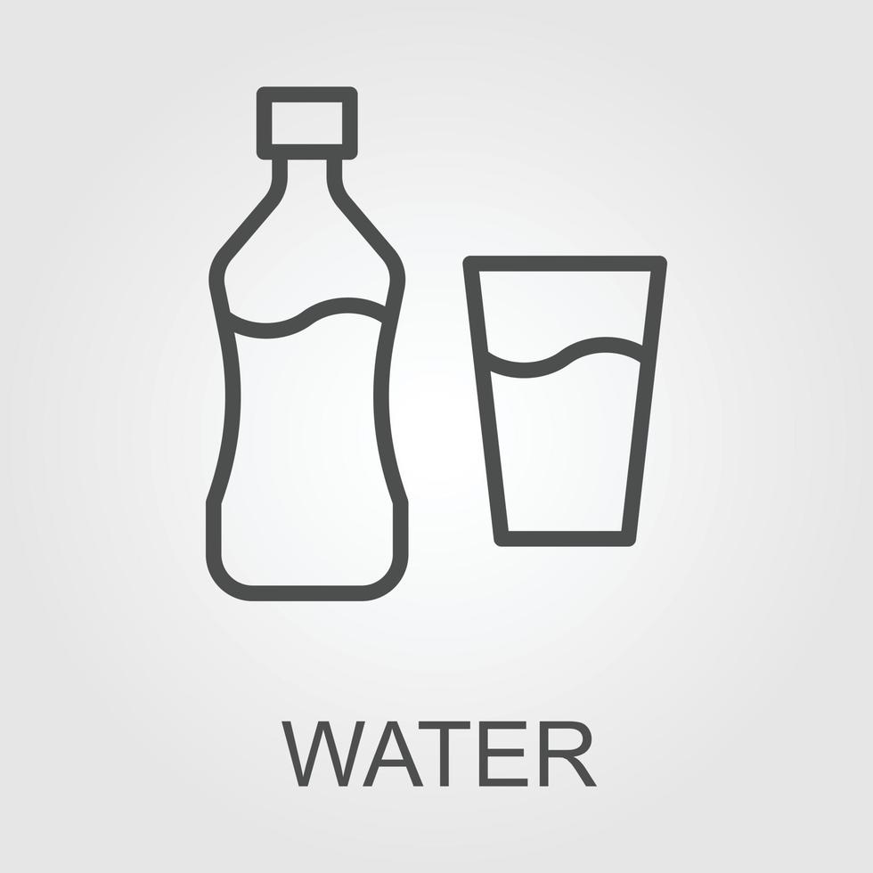 bottle icon in trendy flat design vector