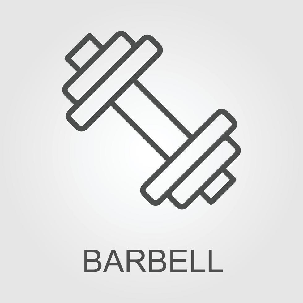 Isolated dumbbell icon, Gym equipment vector