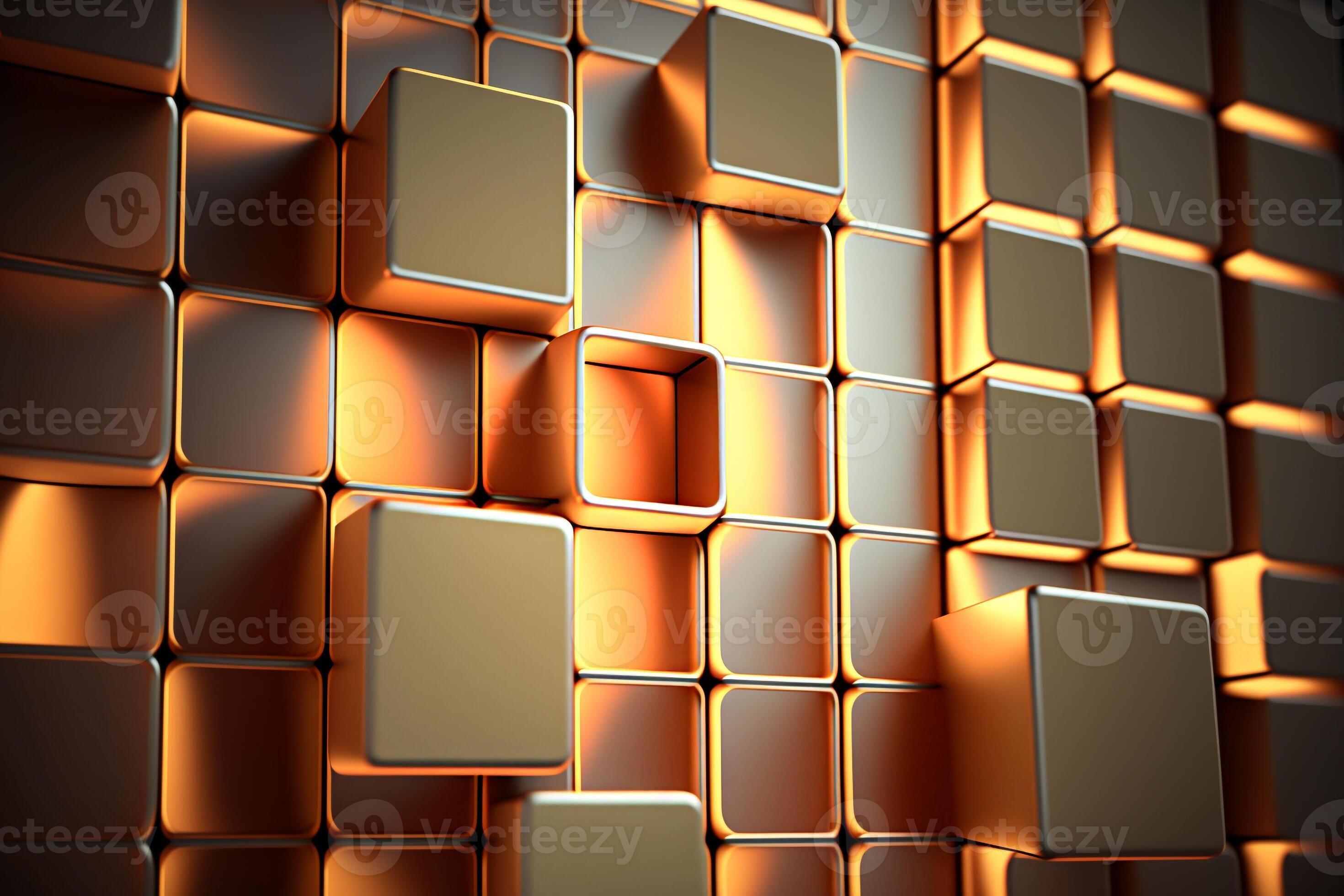 golden abstract shiny block background of cubes 22082131 Stock Photo at
