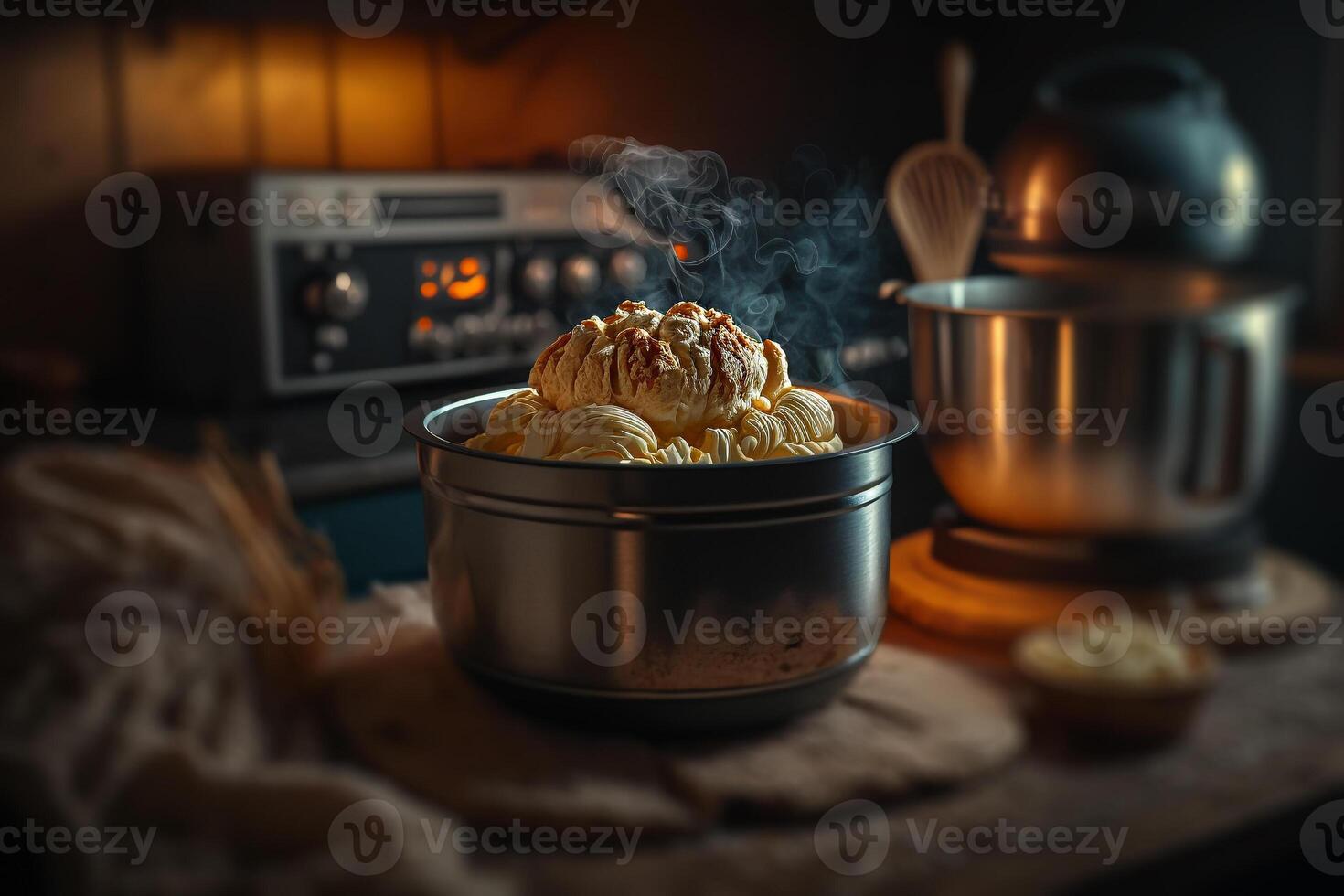 multicooker baked bread illustration Generative AI 22082156 Stock Photo