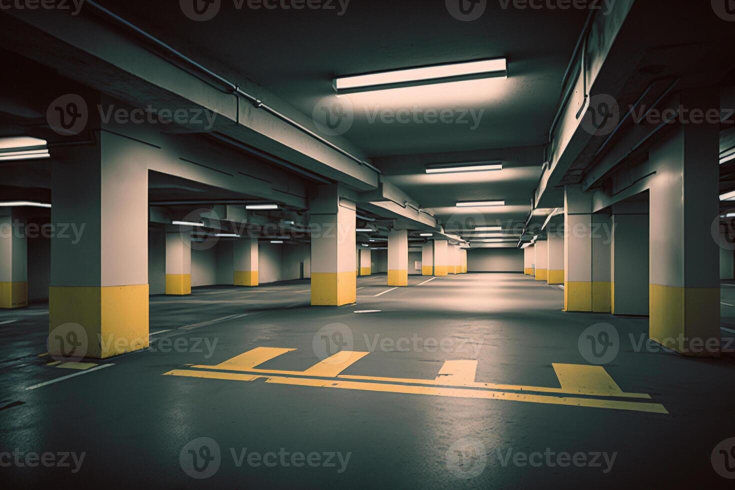 empty underground parking photo