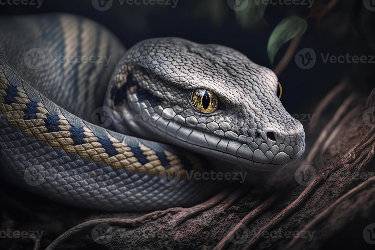 snake with gray silver skin photo