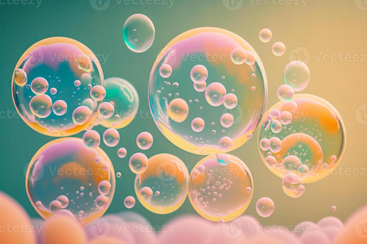 pastel soap bubbles background photo