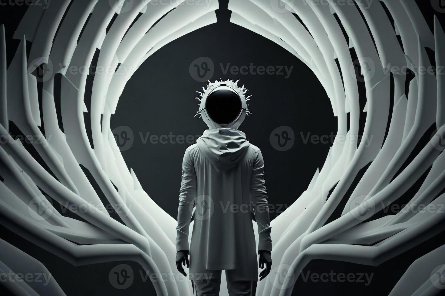 human meaning of life a portal to infinity art black and white colors illustration photo