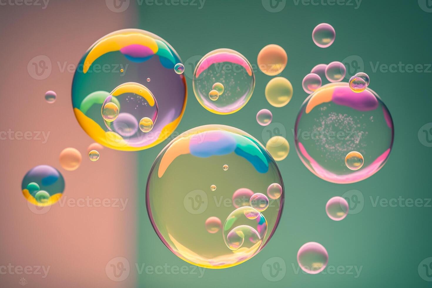 pastel soap bubbles background photo