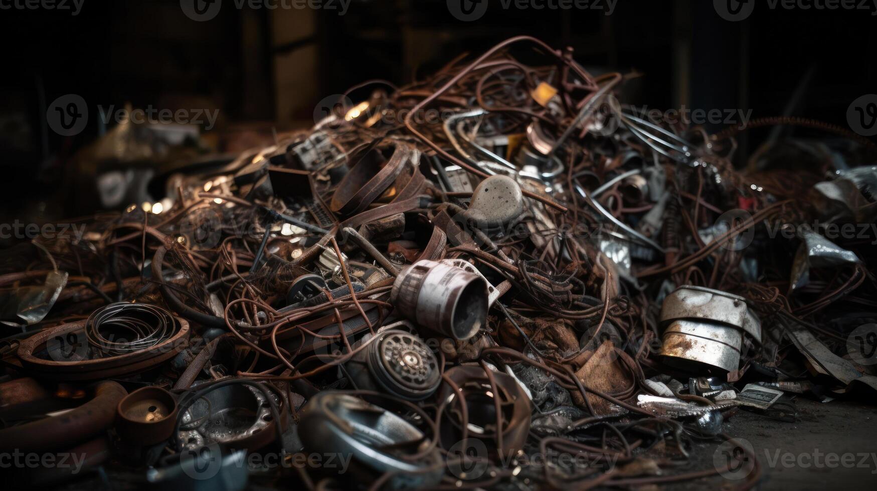 mountain of scrap metal photo