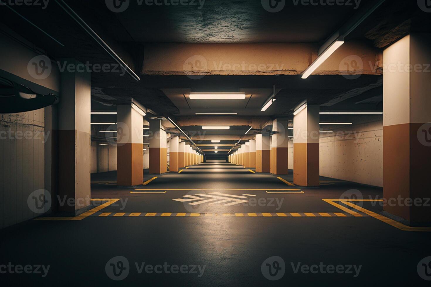 empty underground parking photo