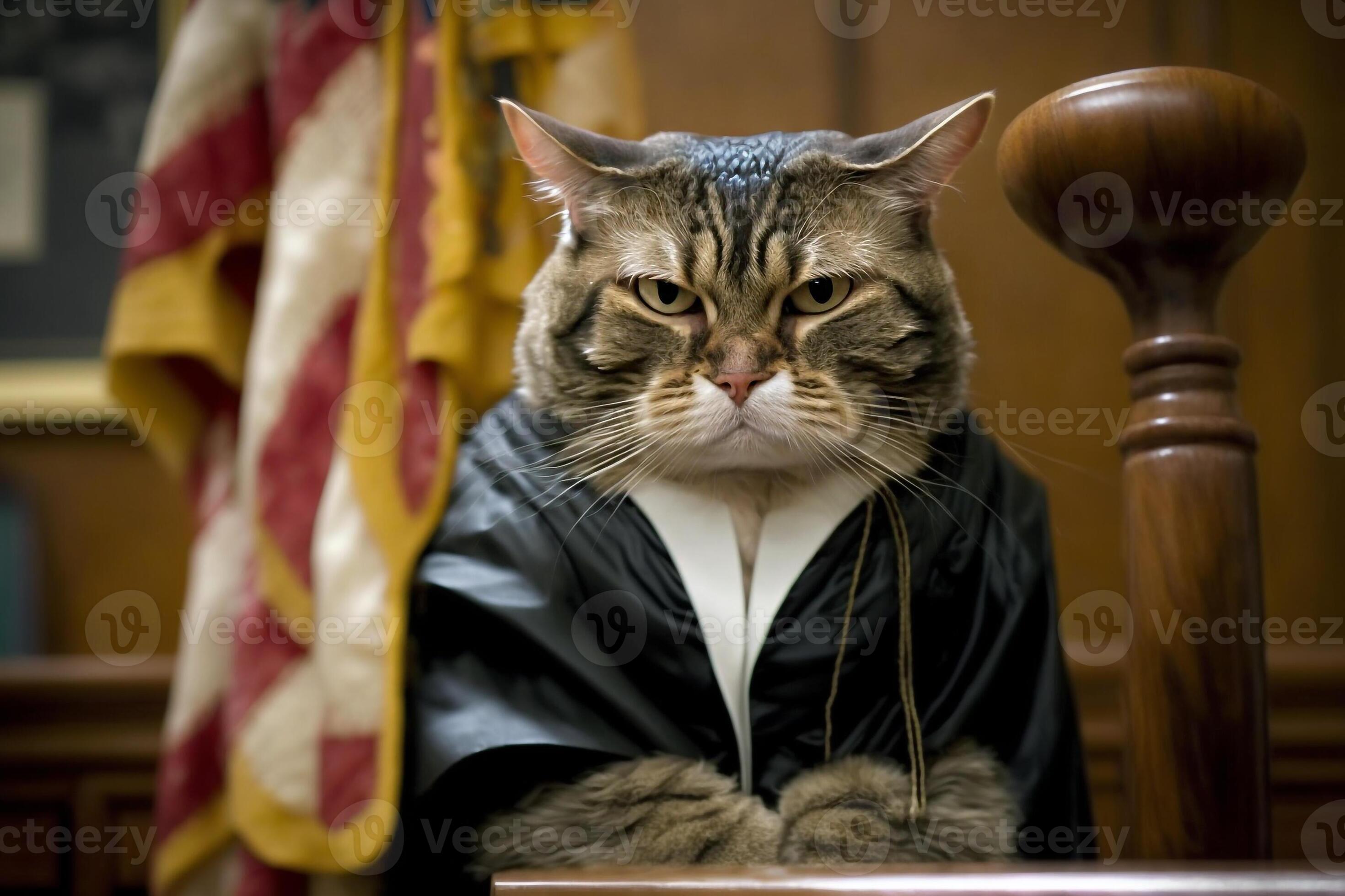 Court Cat In The Courtroom 22083359 Stock Photo At Vecteezy