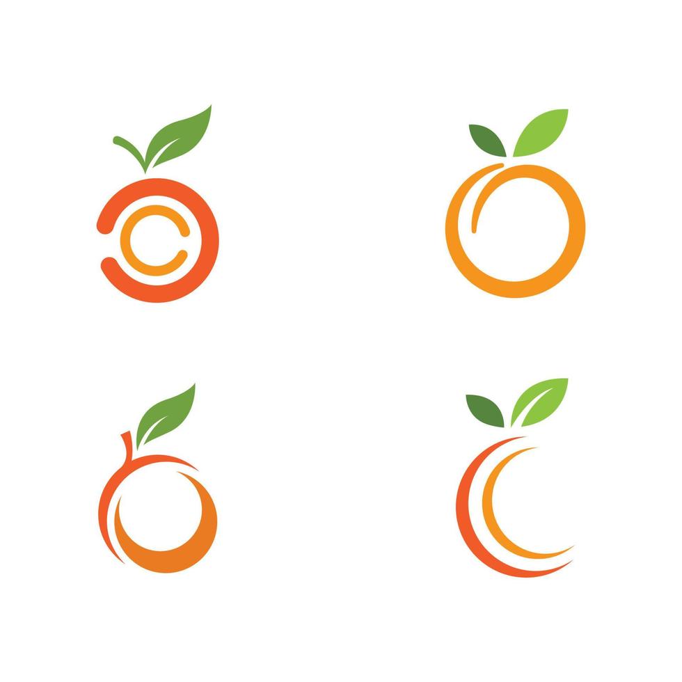 diseño de logotipo naranja vector