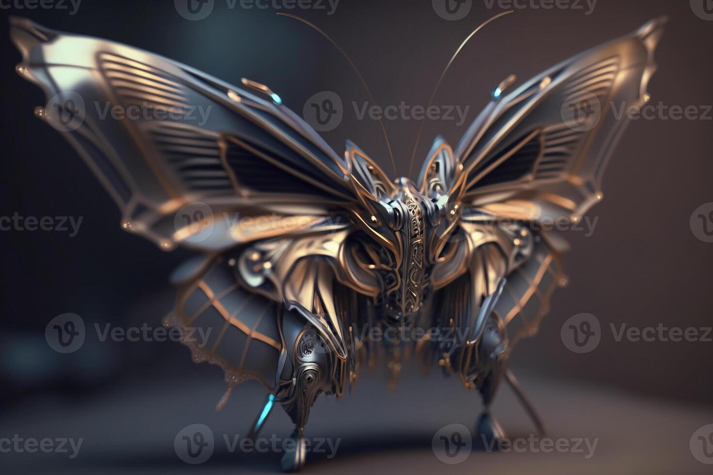 futuristic robotic butterfly insect photo