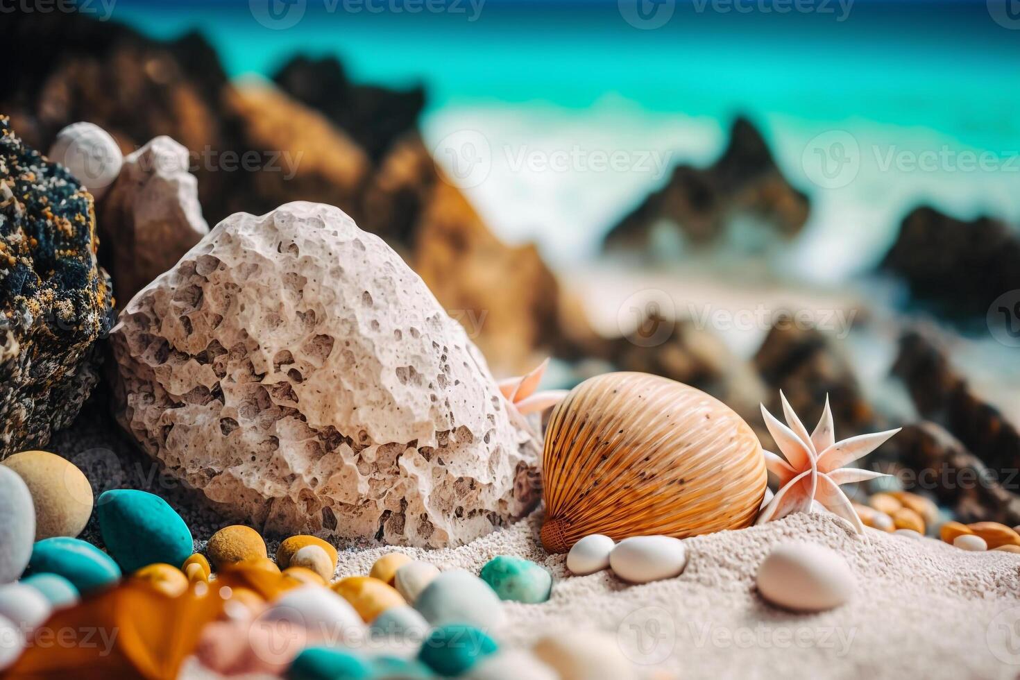 shells on the sea coast,summer vacation photo