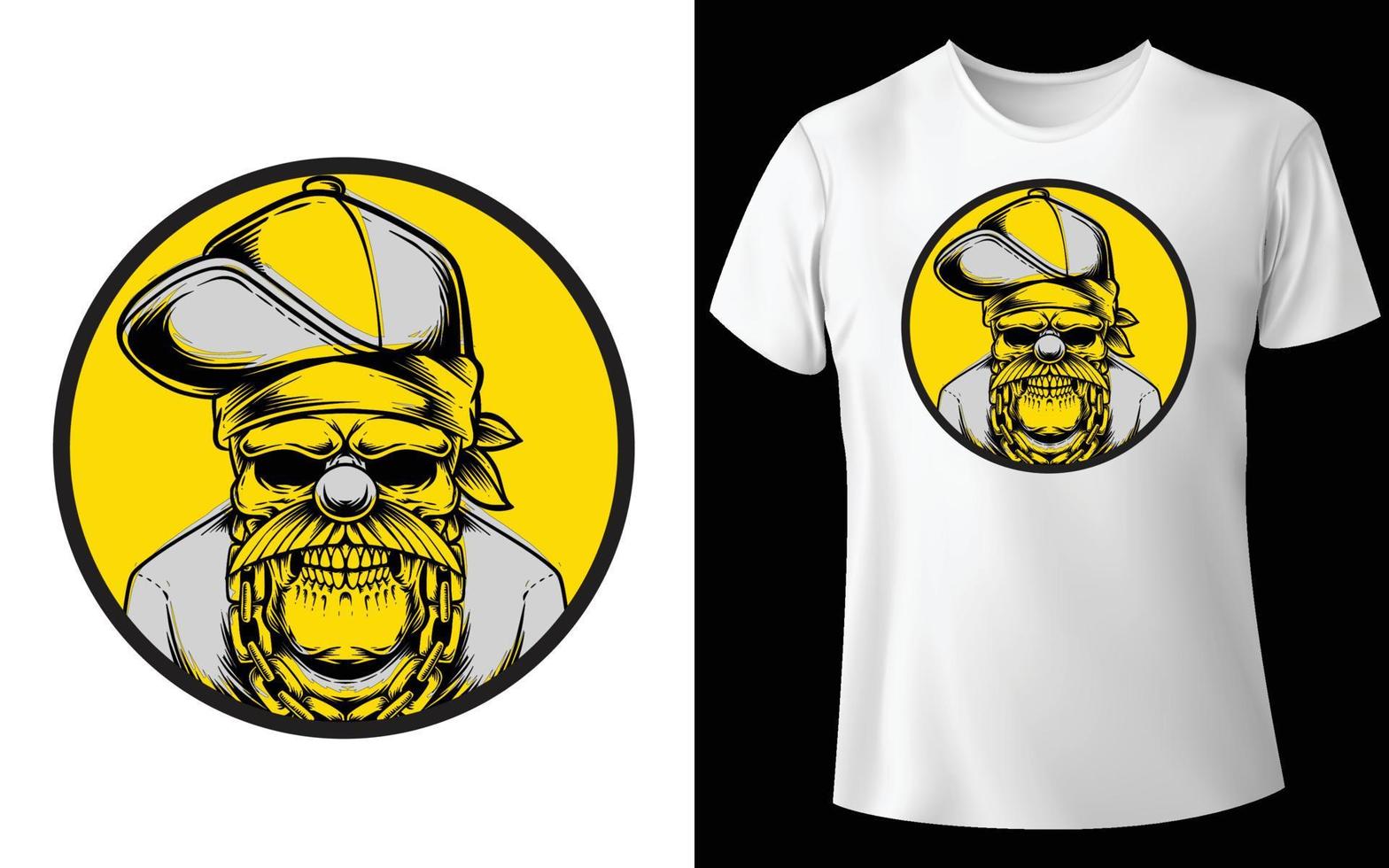 Best swag skull t shirt design vector