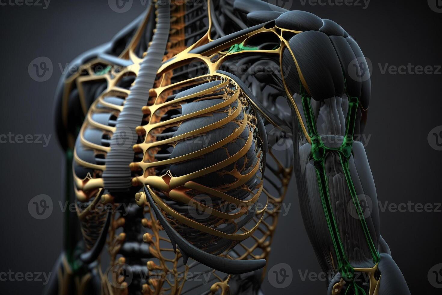 robotic human cyborg skeleton illustration photo