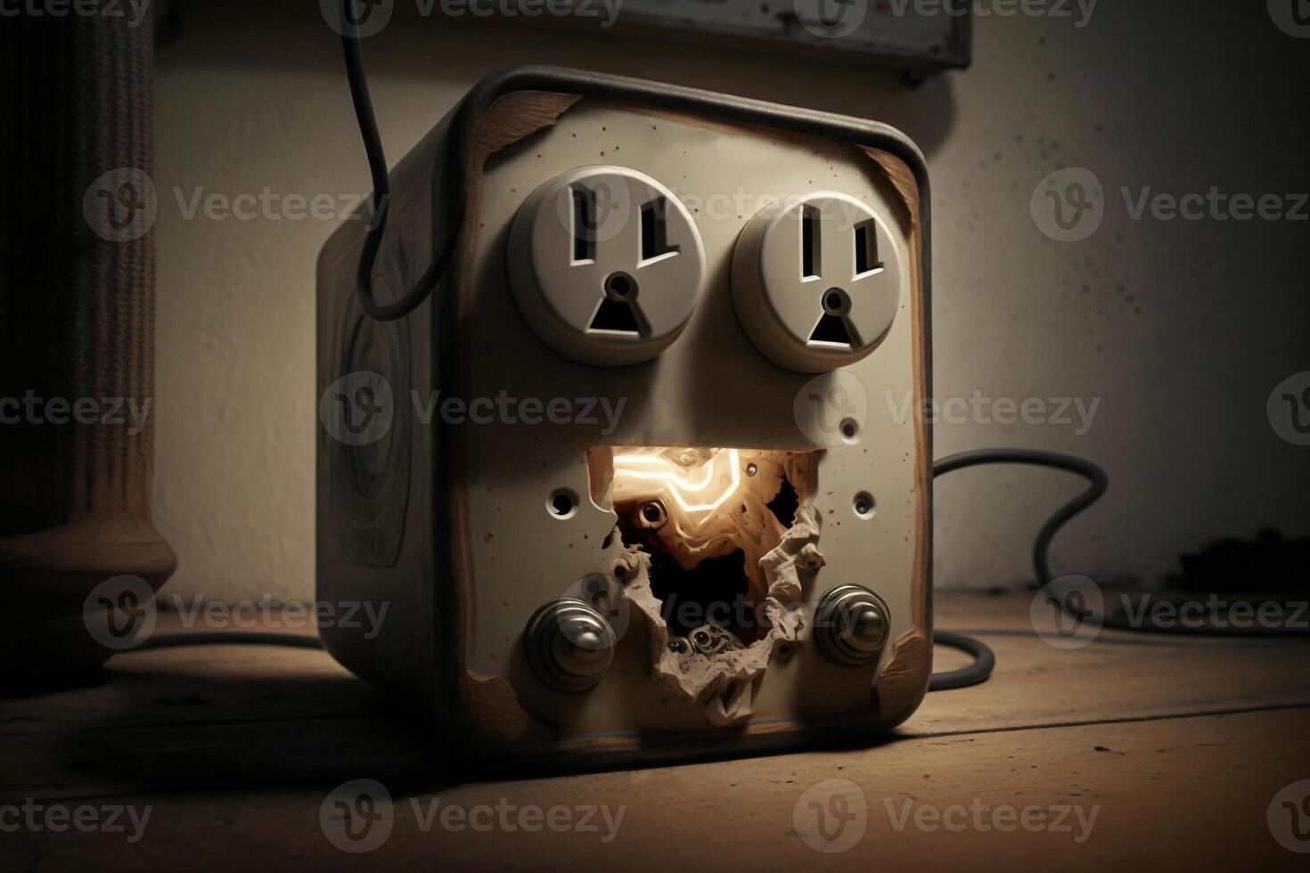 burned out voltage regulator illustration photo