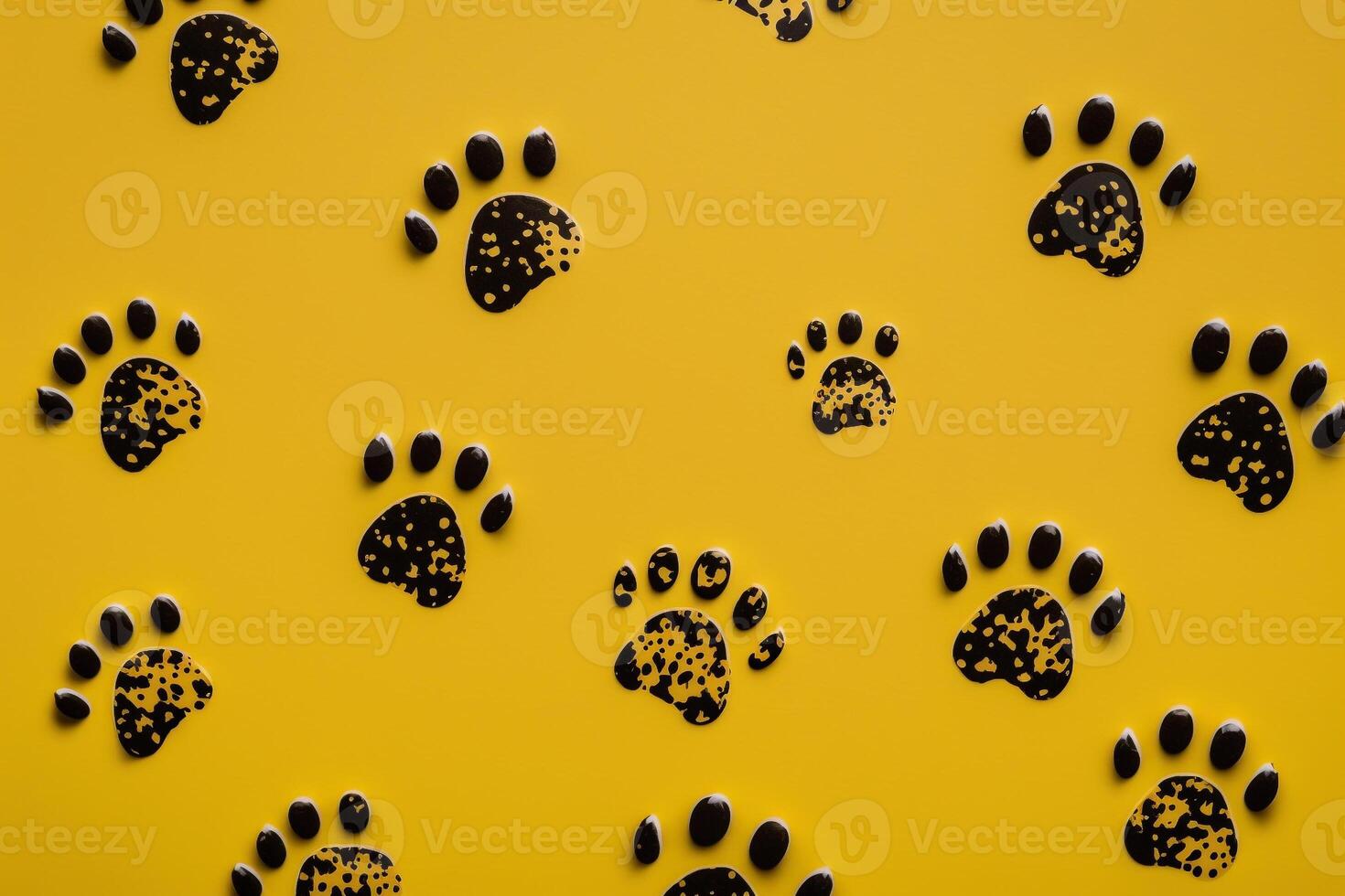 dog paw prints on yellow background 22083983 Stock Photo at Vecteezy