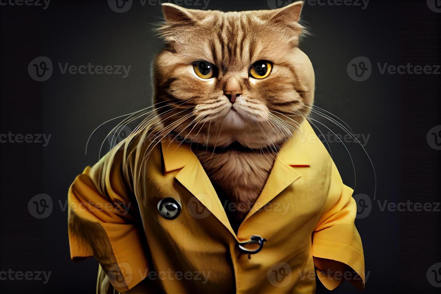 lovelace cat in a silk jacket illustration photo