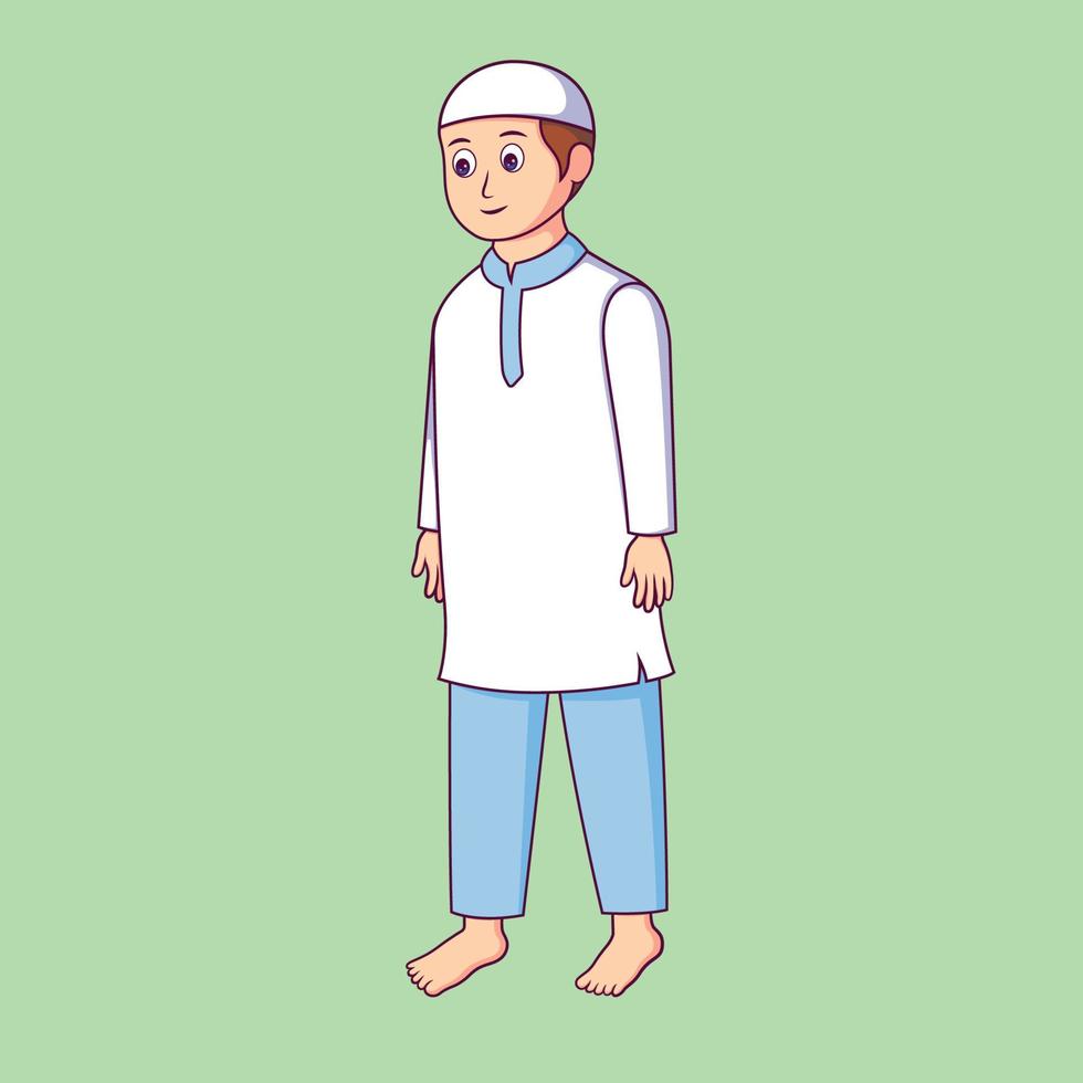 standing pose during prayer vector