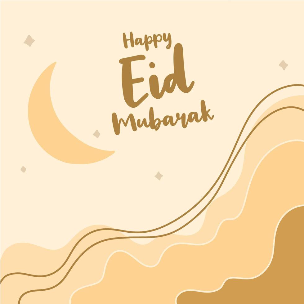 aesthetic eid al-fitr background vector