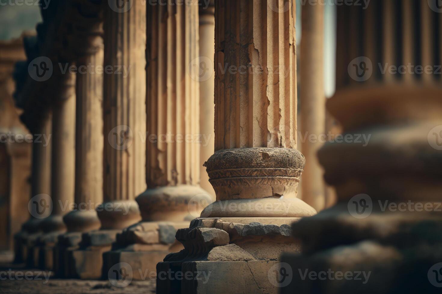 ancient architecture stone columns photo