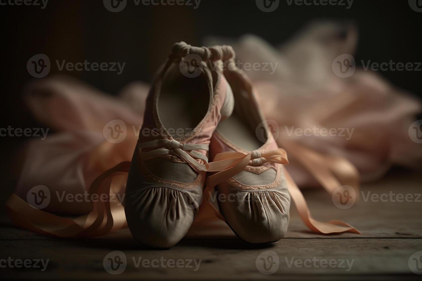 pink ballet pointe shoes photo