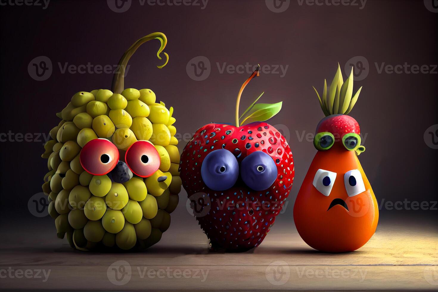 party fruit monster friends illustration photo