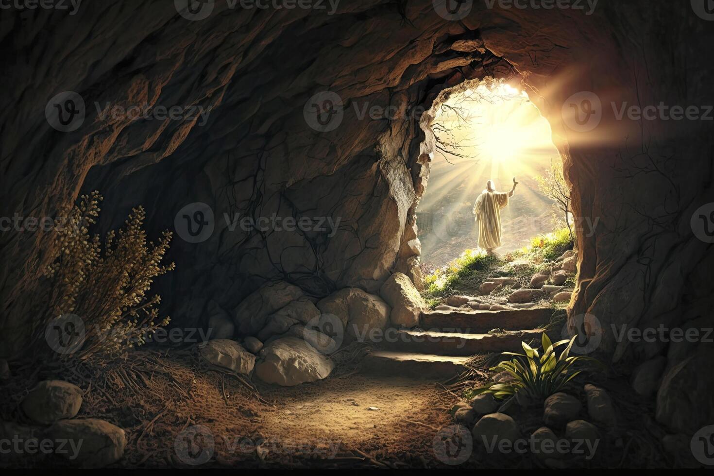 illustration on the resurrection of christ. photo
