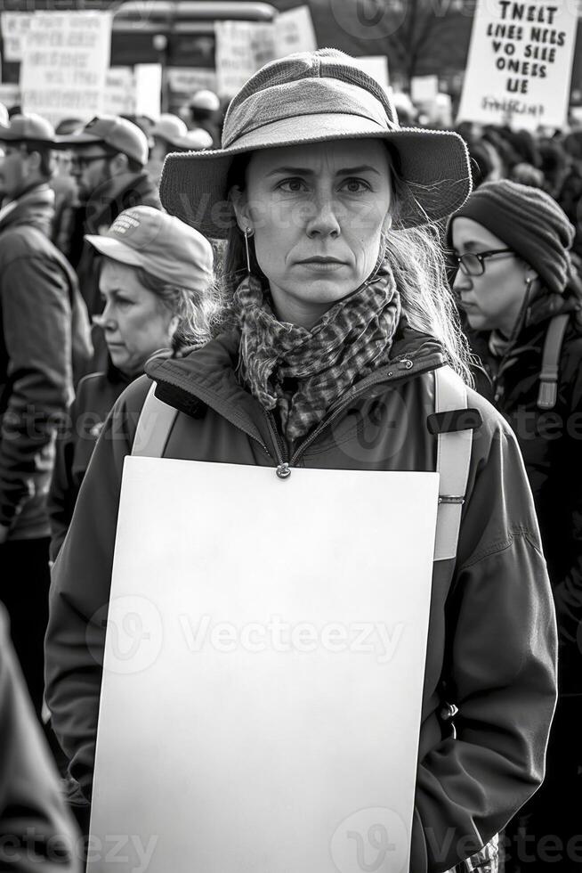 A group of activists protesting against a proposed. photo