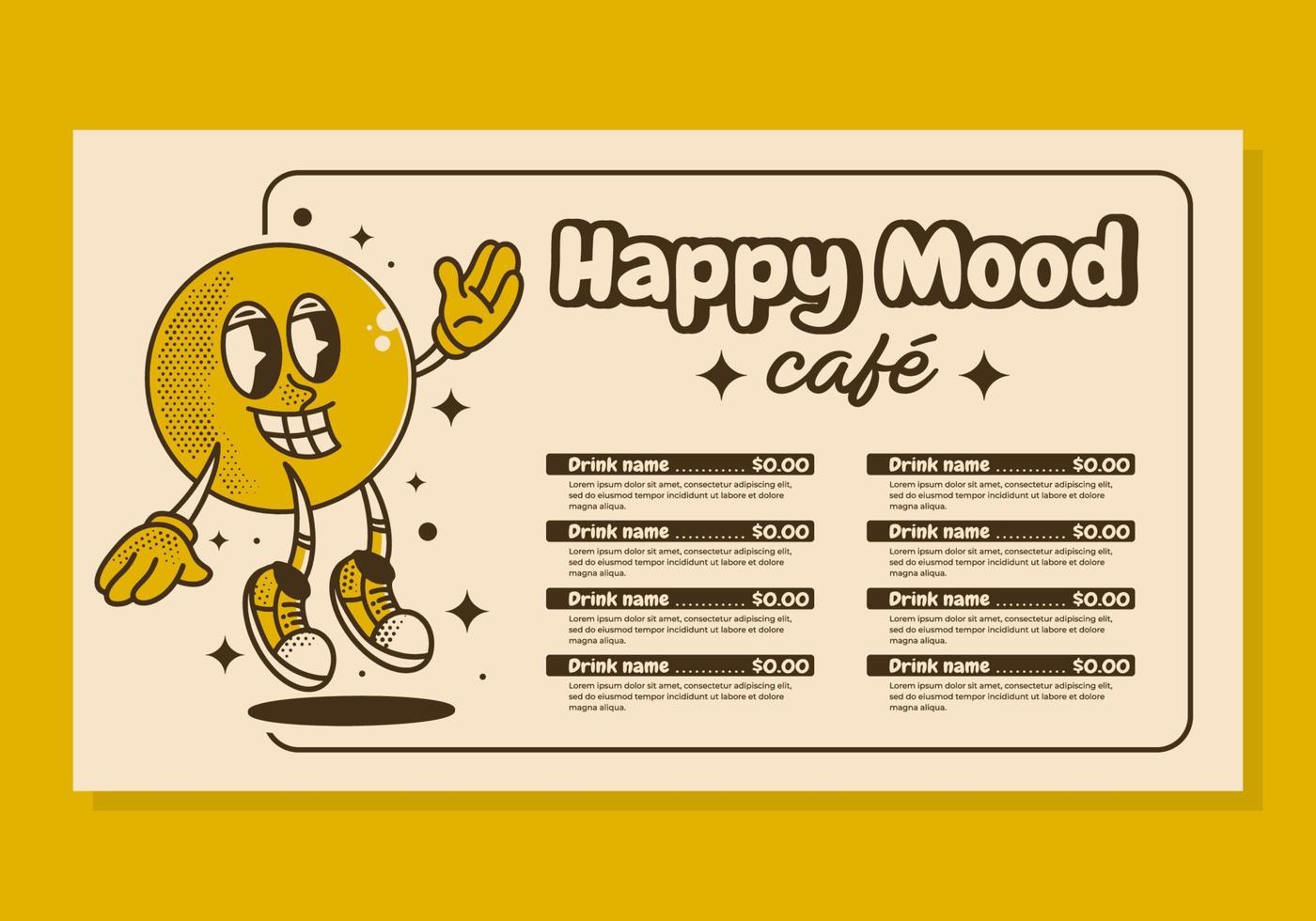 Flyer menu design for a cafe shop vector