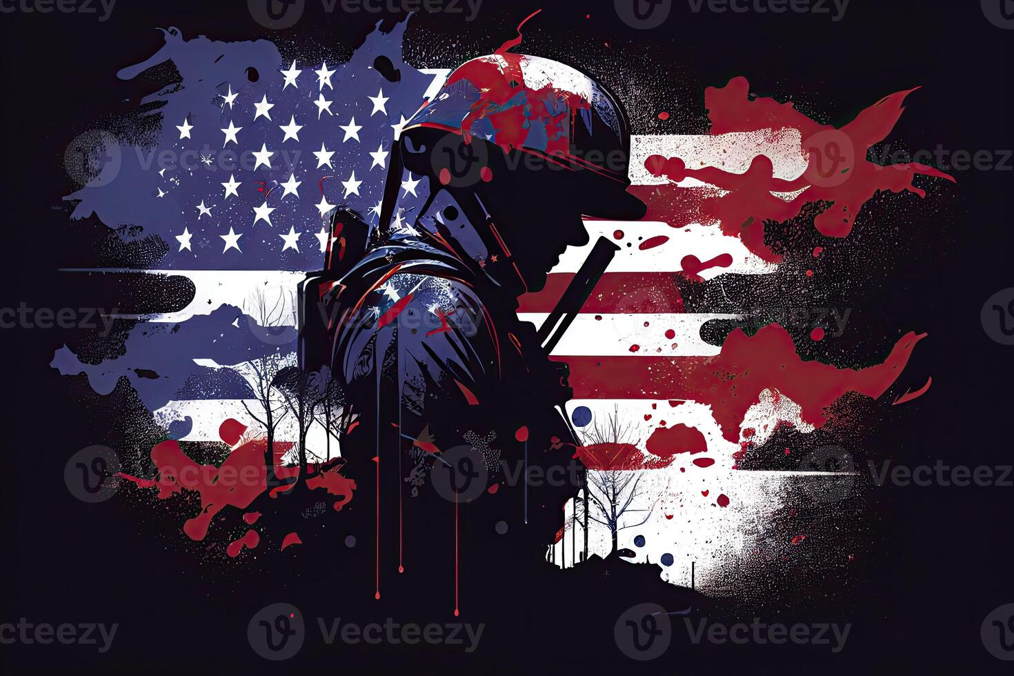 Memorial Day National Holiday illustration. photo