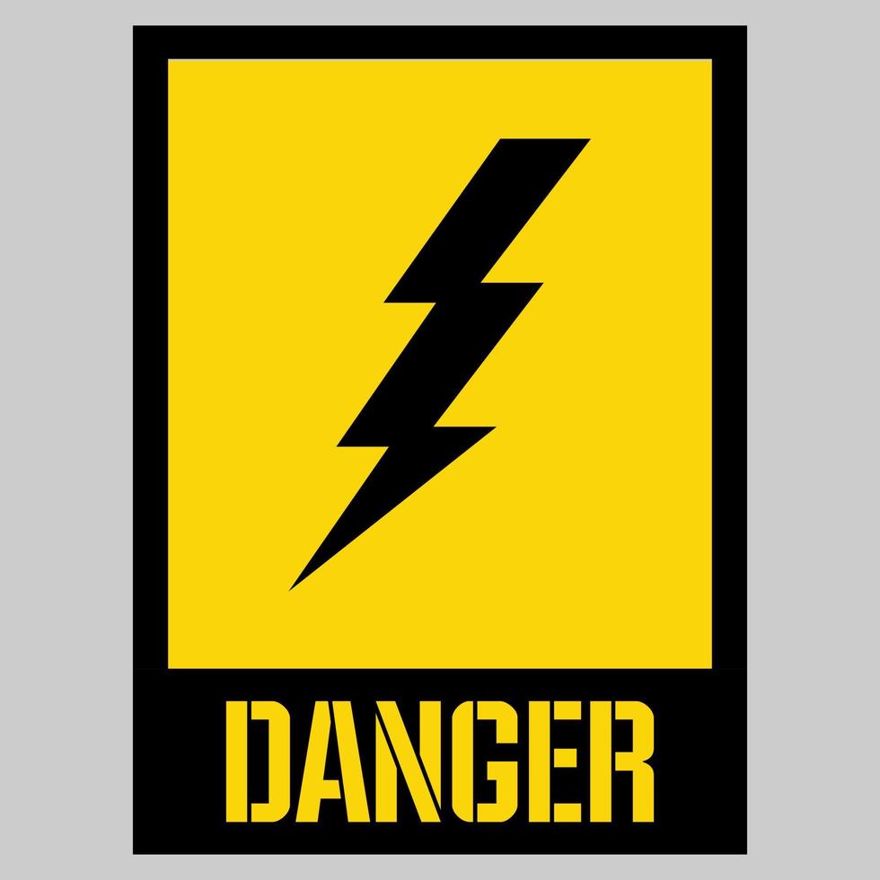 Danger high voltage sign vector. vector