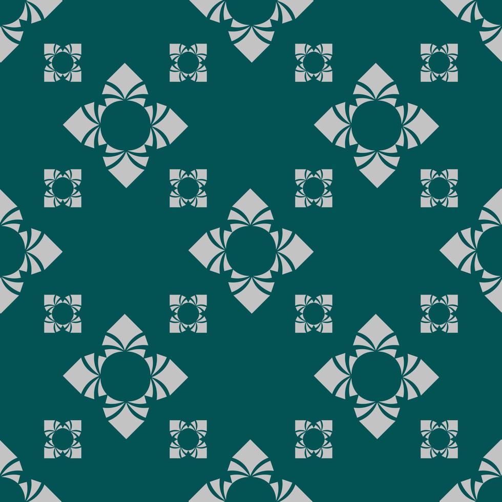 Seamless paisley pattern on green background. vector