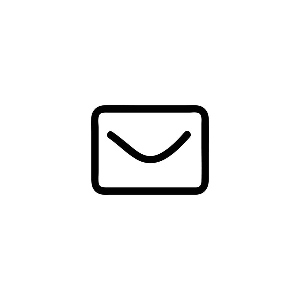 Mail inbox app Vector Icon, Outline style, isolated on white Background.