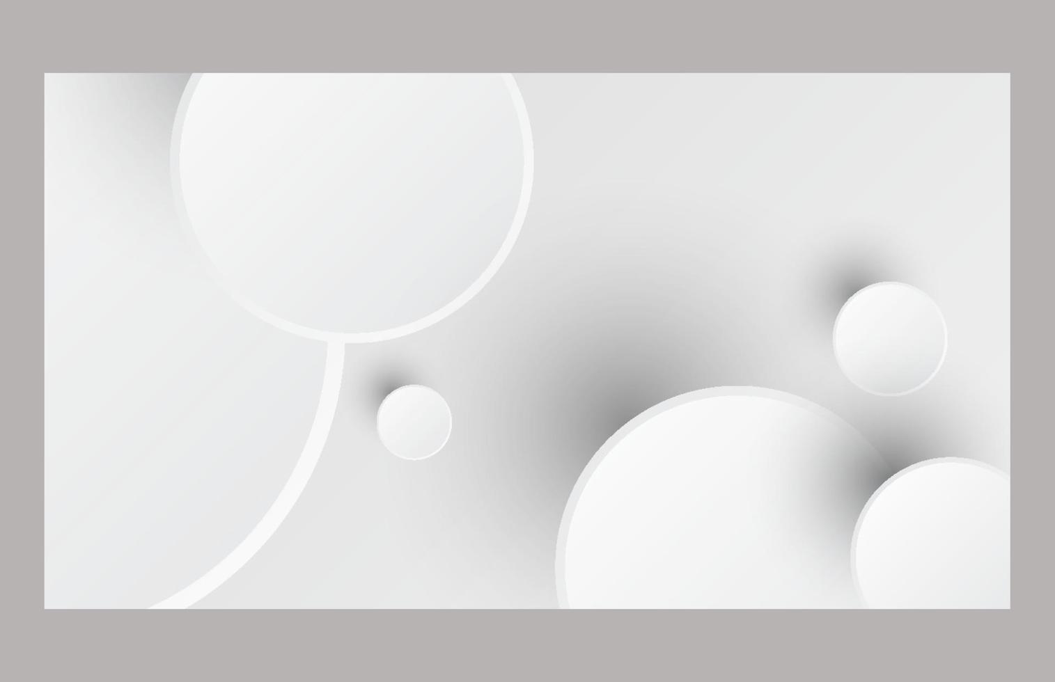 White abstract modern circle neumorphism elements presentation background vector