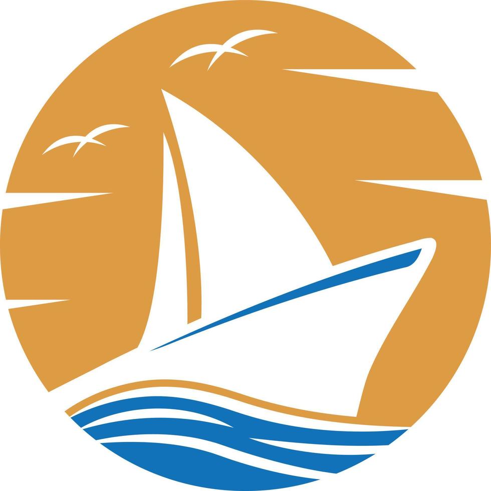 Ocean Boat logo vector