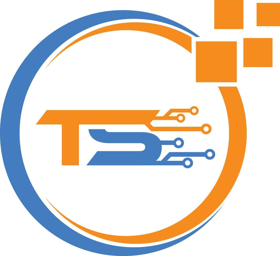 ts tecnología logo vector