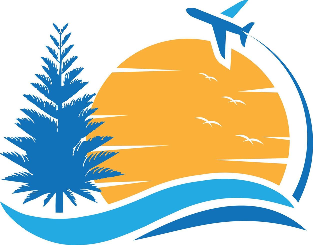 vacaciones logo diseño vector