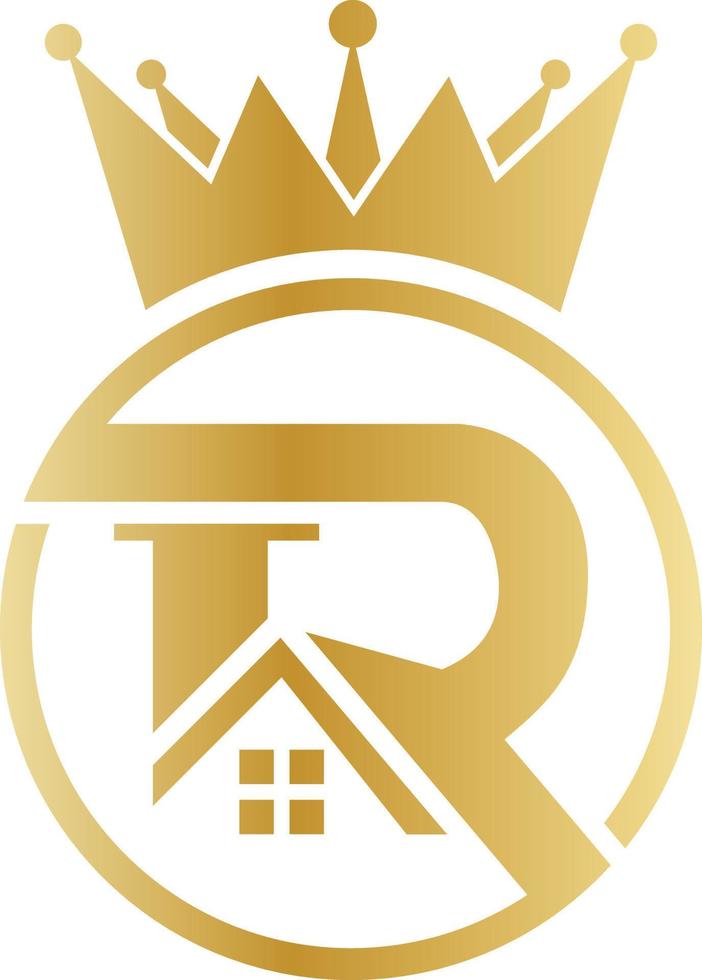 Modern R real estate logo vector